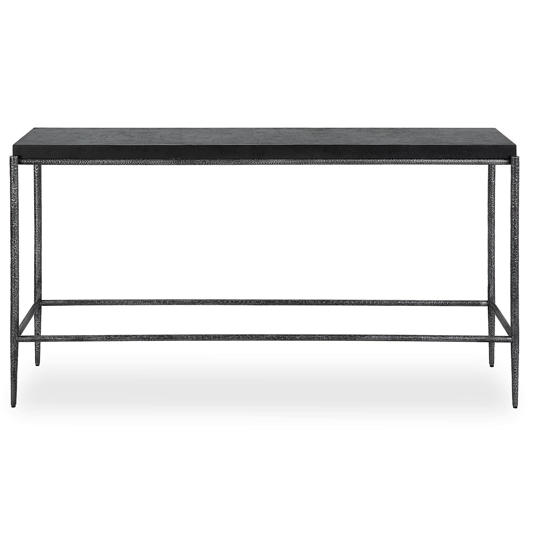 Crescendo Black Concrete Console Table large image 