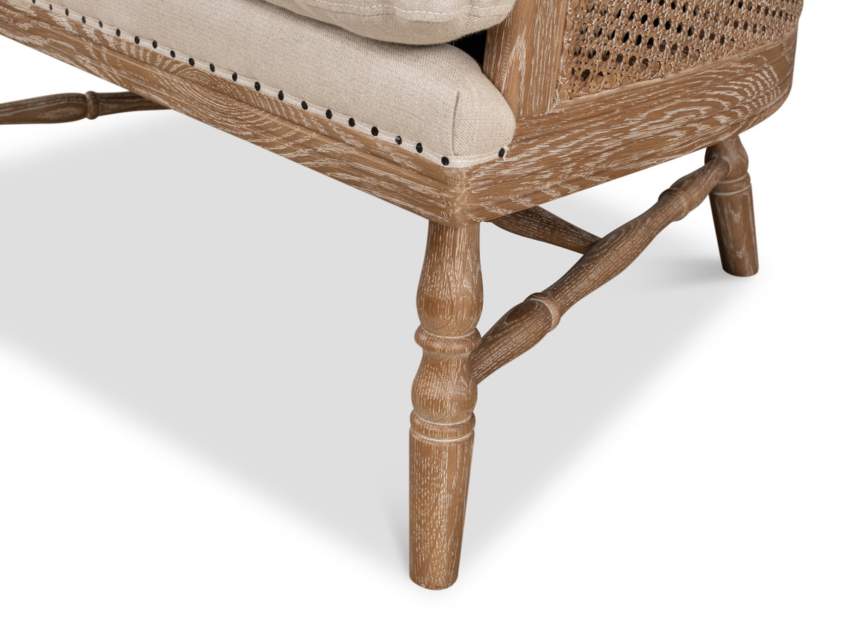 Randolph Wing Chair, by Sarreid, 2'7" length x 2'4" width x 3'2" height View 5