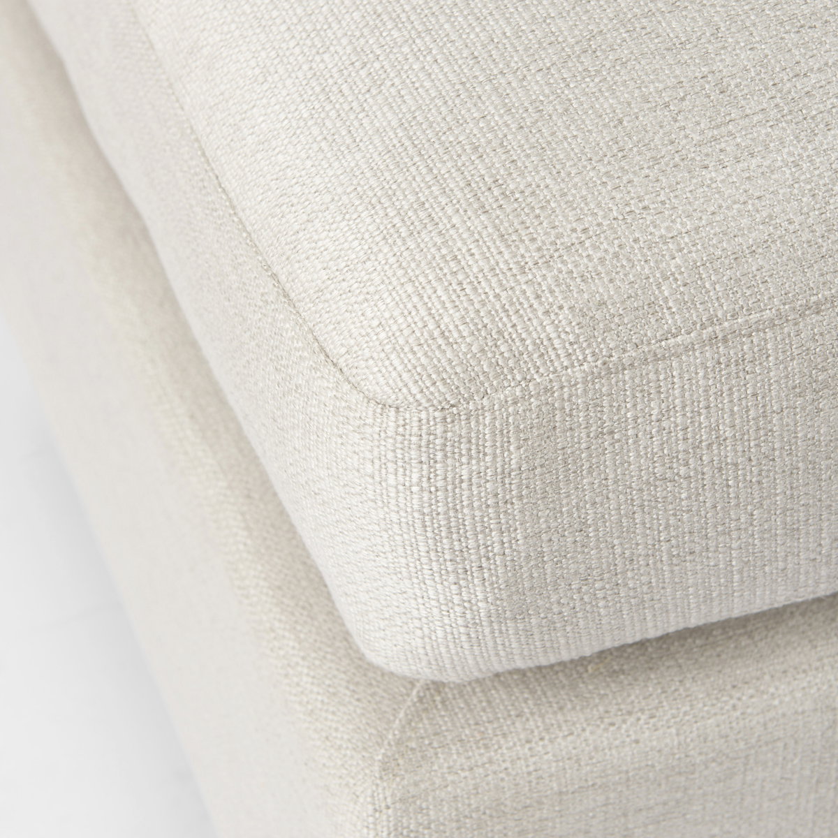 Valence  Beige 2/3 Ottoman Sectional Piece, Sectional Sofa by Mercana, 38.58" length x 25.98" width x 17.72" height View 7