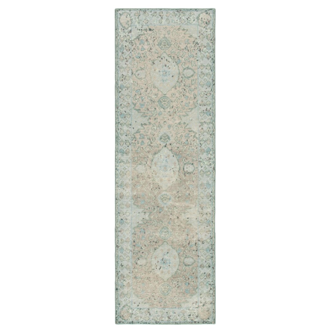 Kai Alessia Overdyed Hand-Knotted Blue/Beige Area Rug large image 