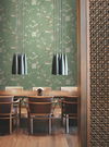 Bird & Blossom Chinoserie Green Wallpaper thumbnail 2