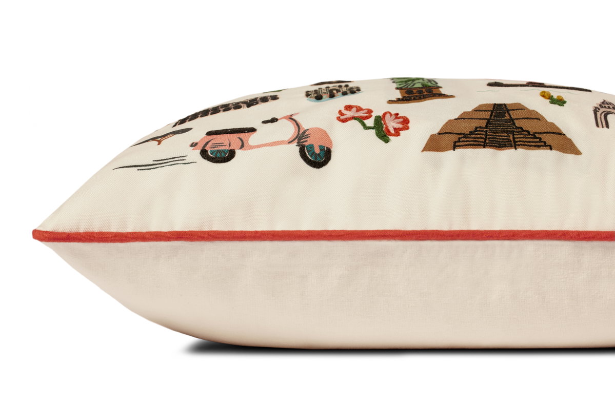 Rifle Paper Co. x Loloi No Name Pillow, Decorative Pillow, 22" length x 22" width View 2
