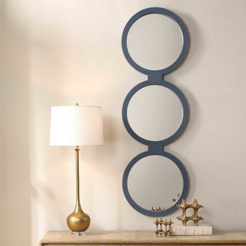 Going In Circles Blue Gray Mirror