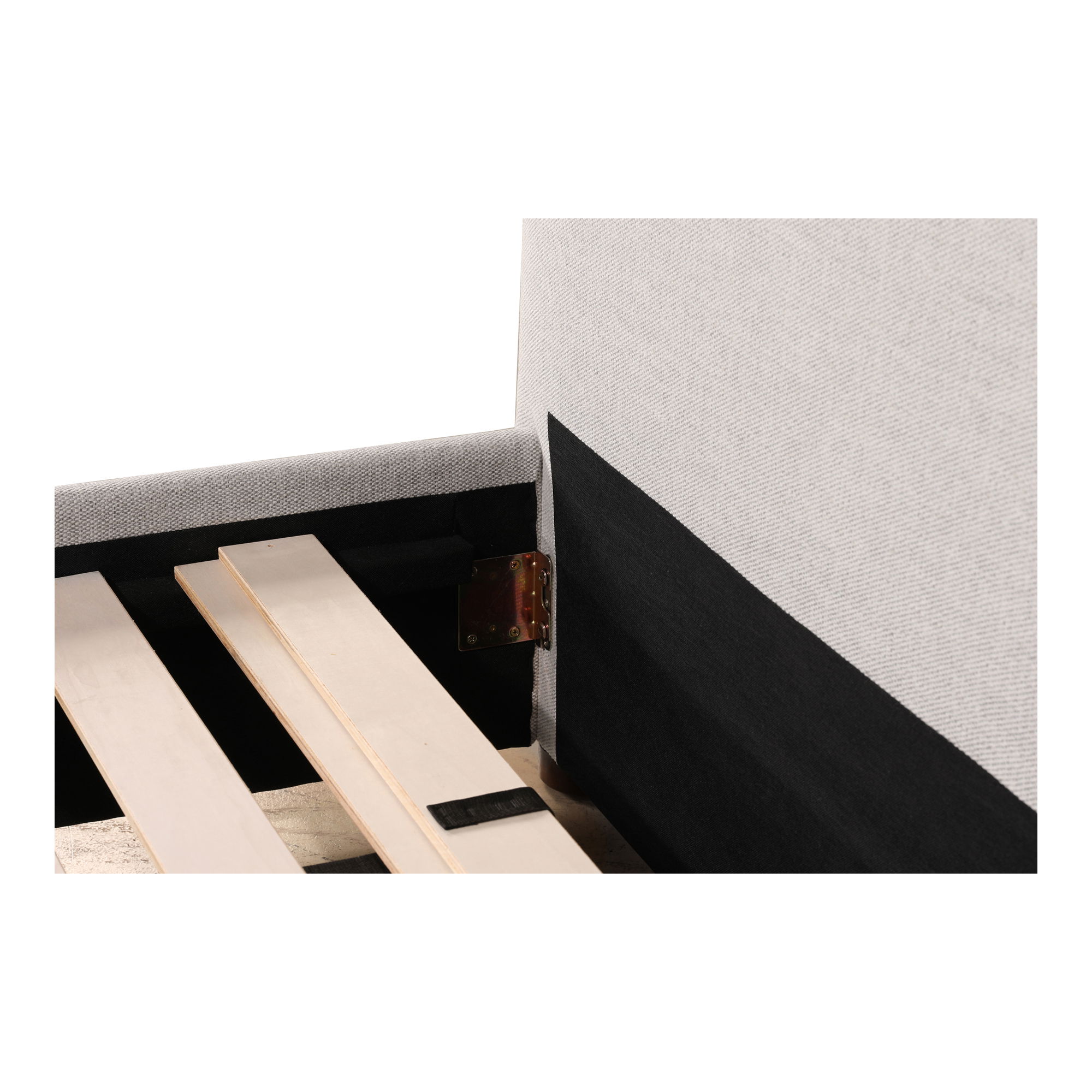 Luzon King Bed Light Grey, by Moe's Home, 85.5" width x 45.5" height x 88.5" depth View 11