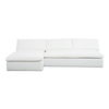 Miles Outdoor Modular 2 Piece White, Outdoor Furniture by Moe's Home, 9'6" width x 2'11.8" height x 5'5" depth thumbnail 1