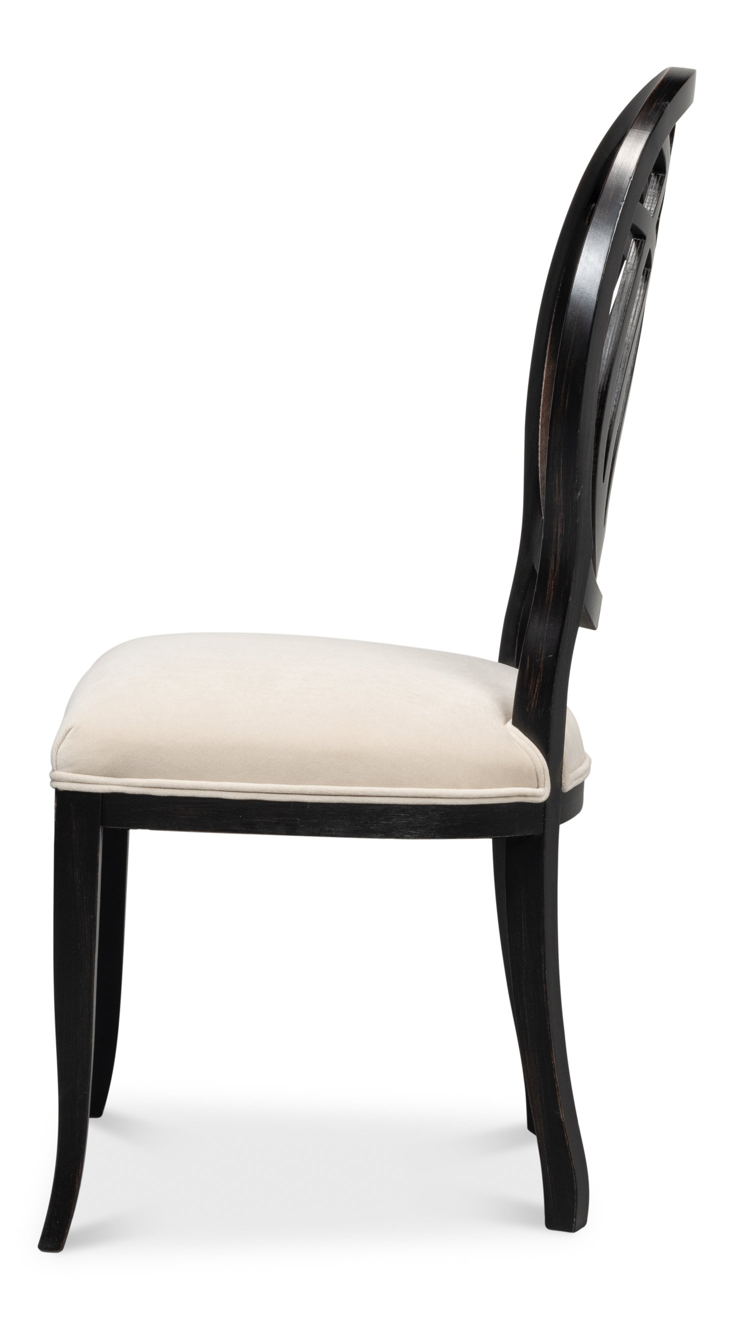 Goccia Side Chair, Nero, Banks Organza, Dining Chair by Sarreid, 21" length x 19" width x 41" height View 9