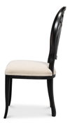 Goccia Side Chair, Nero, Banks Organza, Dining Chair by Sarreid, 21" length x 19" width x 41" height thumbnail 9