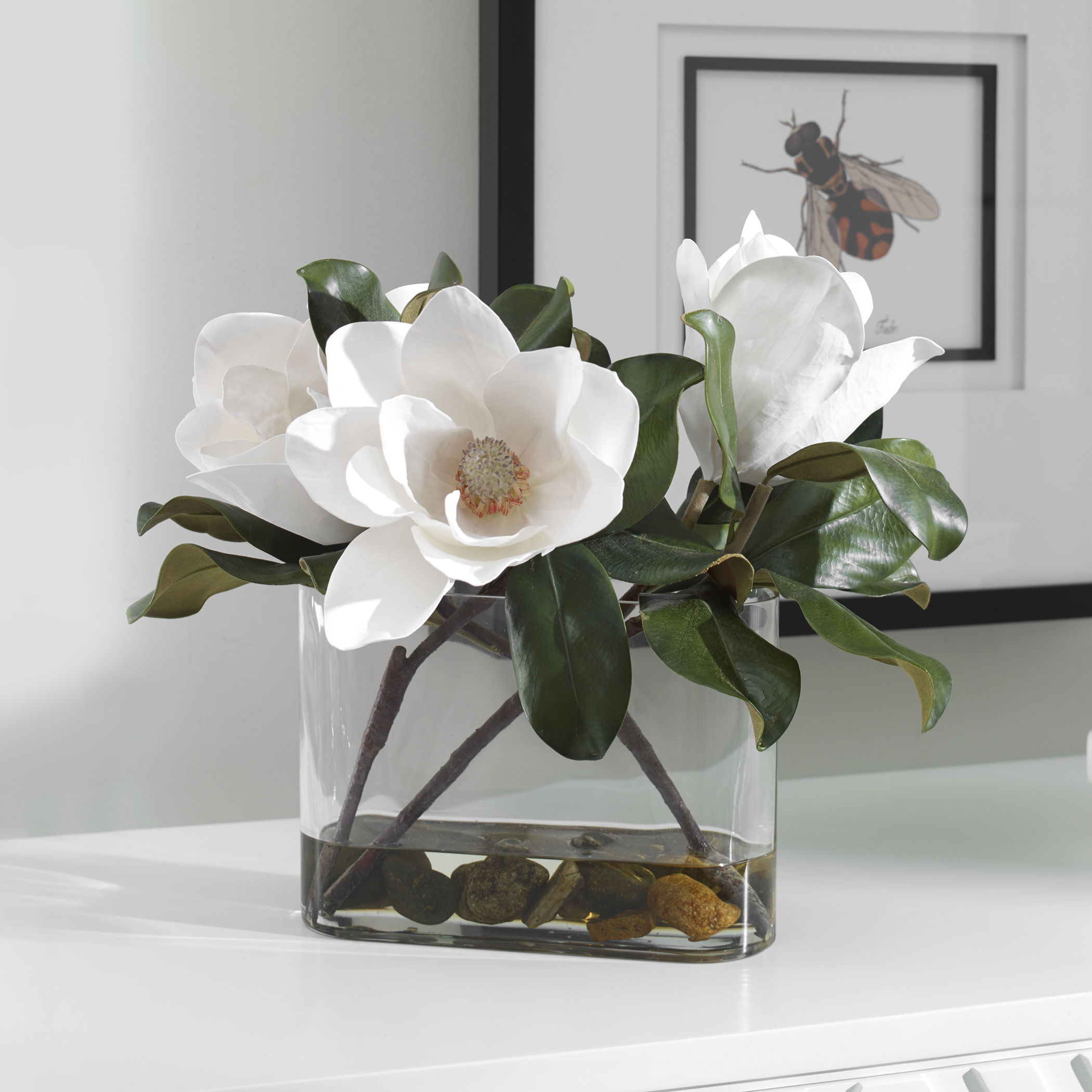 Middleton Magnolia Flower Centerpiece, Decorative by Uttermost, 17.5" width x 15.75" height x 8.5" depth View 2