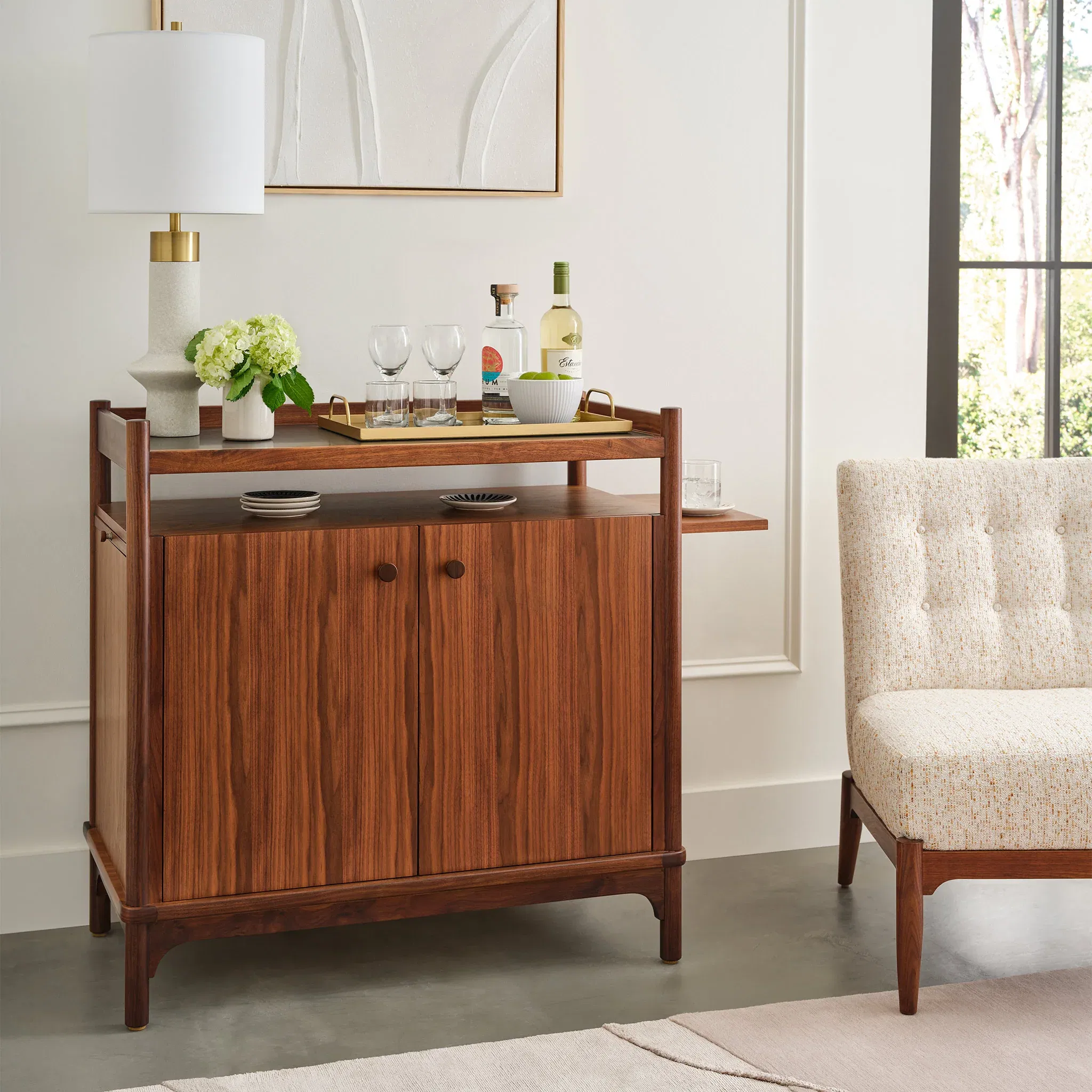 Walnut Grove Small Server, Sideboards & Buffet by Stickley, 39" width x 38" height x 22" depth View 2