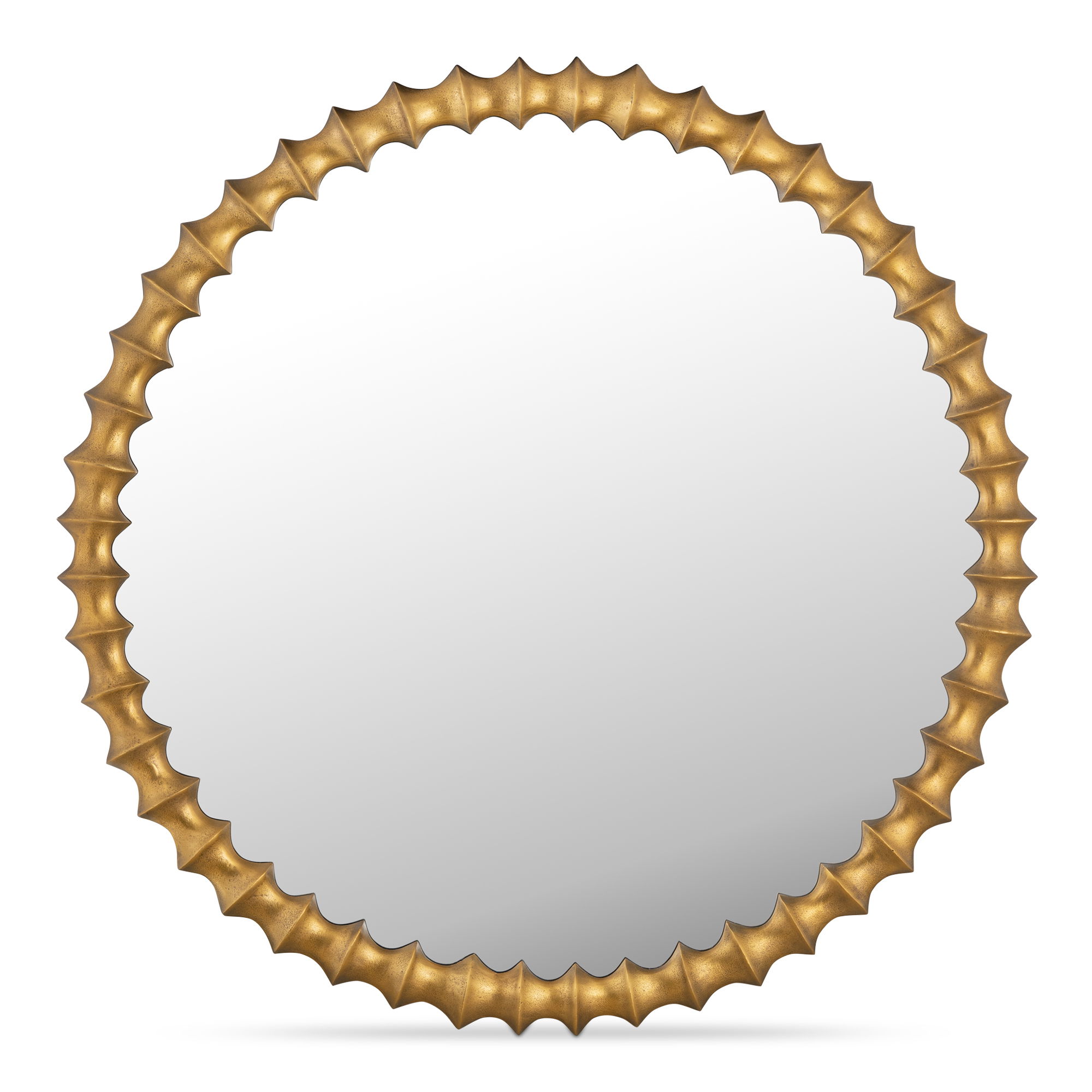 Whitby Mirror Aged Brass large image 