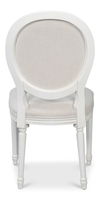 Hugo Oval Side Chair, Cortina White, Dining Chair by Sarreid, 45659" length x 23" width x 38" height thumbnail 10