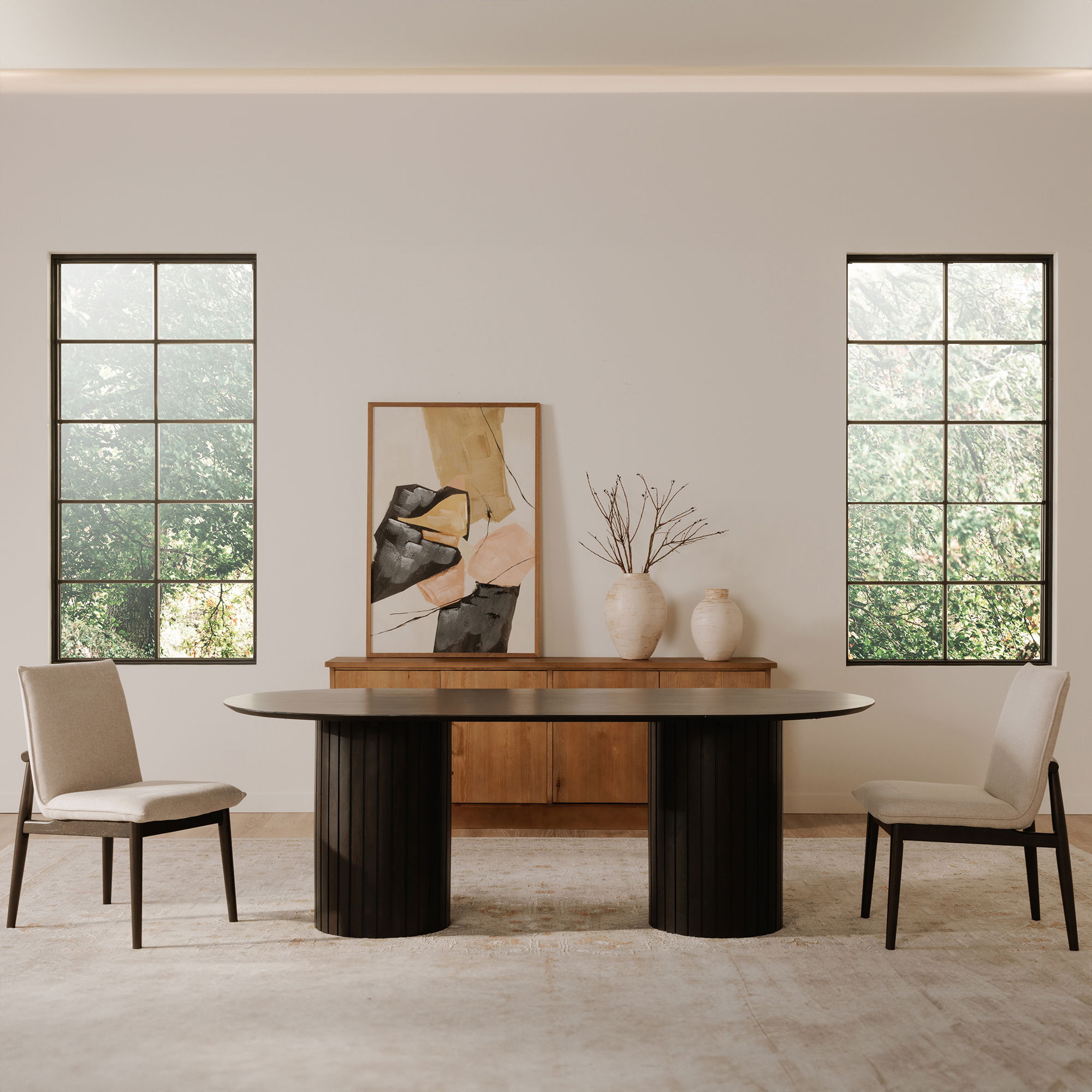 Povera Dining Table Black large image 
