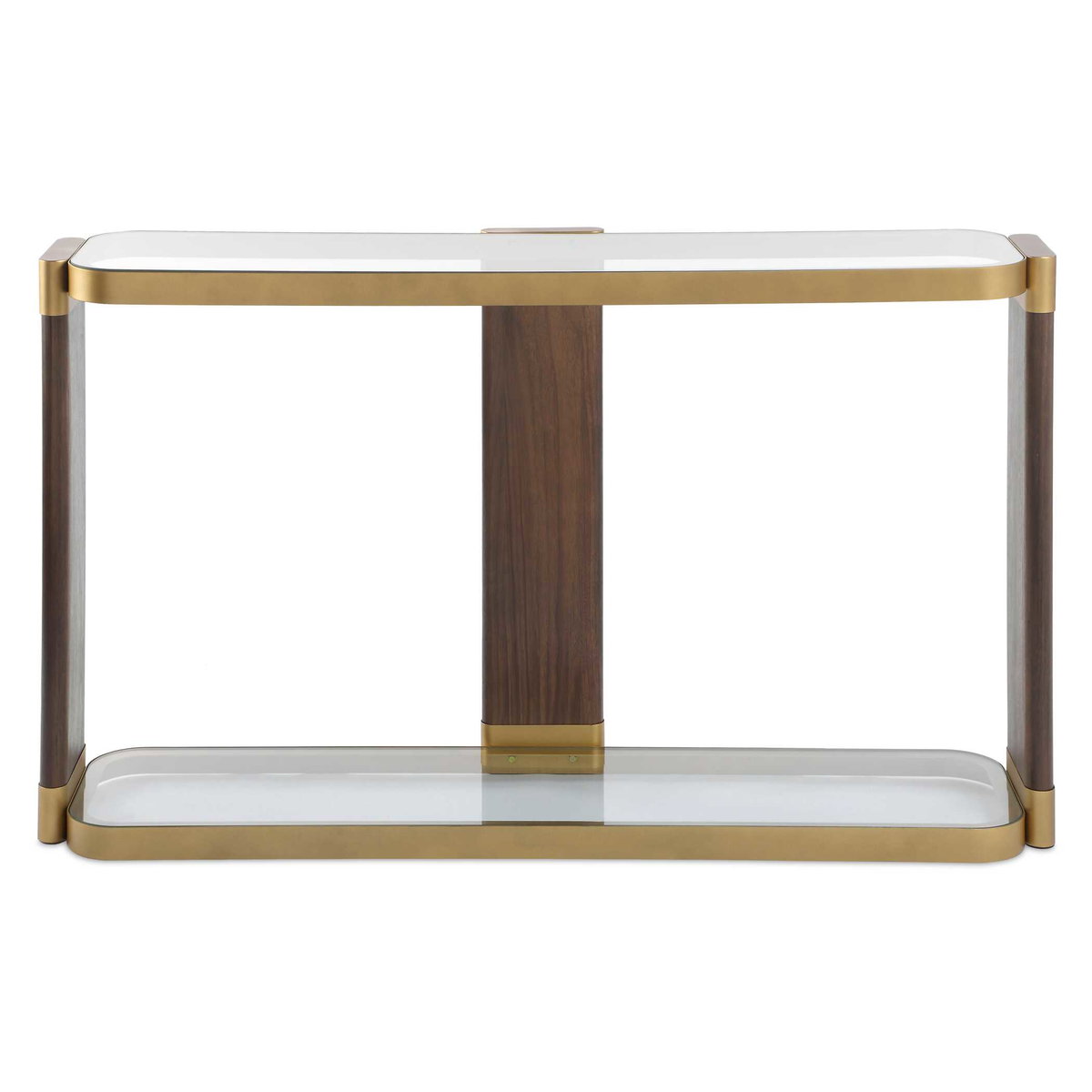 Ryles Glass Console Table, by Uttermost, 55.25" width x 31.75" height x 13.5" depth View 1
