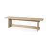Aida 18H Light Brown Wood Dining Bench, Benche by Mercana, 66" length x 16" width x 18" height thumbnail 1