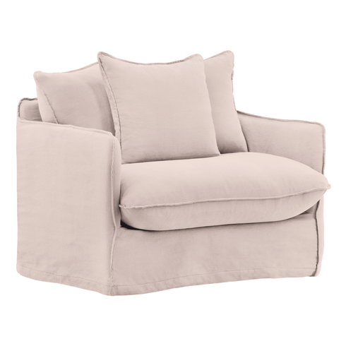 Lexia Sofa Chair Slipcover Natural