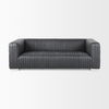 Ricciardo Black Leather Wrapped Three Seater Sofa thumbnail 3