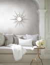 Silver & White Metallic Modern Fern Wallpaper thumbnail 1