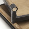 Benson Set of 2 Brown Wood Black Metal Trays thumbnail 7