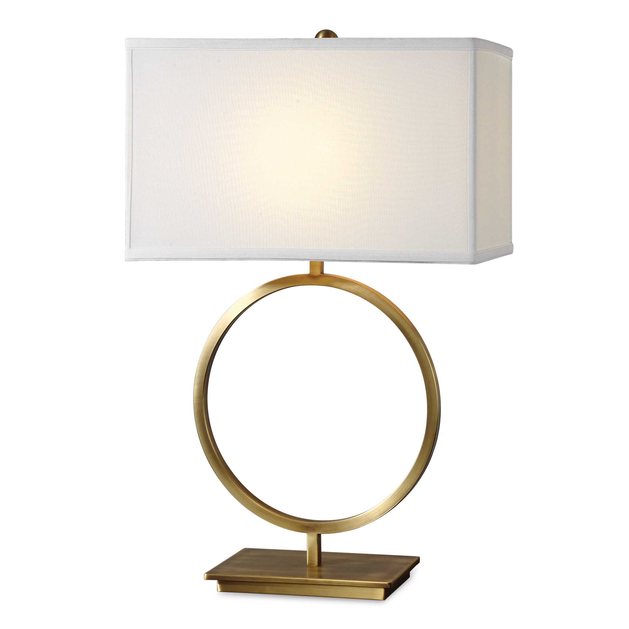 Duara Circle Table Lamp, by Uttermost, 18.5" width x 28.75" height x 9.5" depth View 1