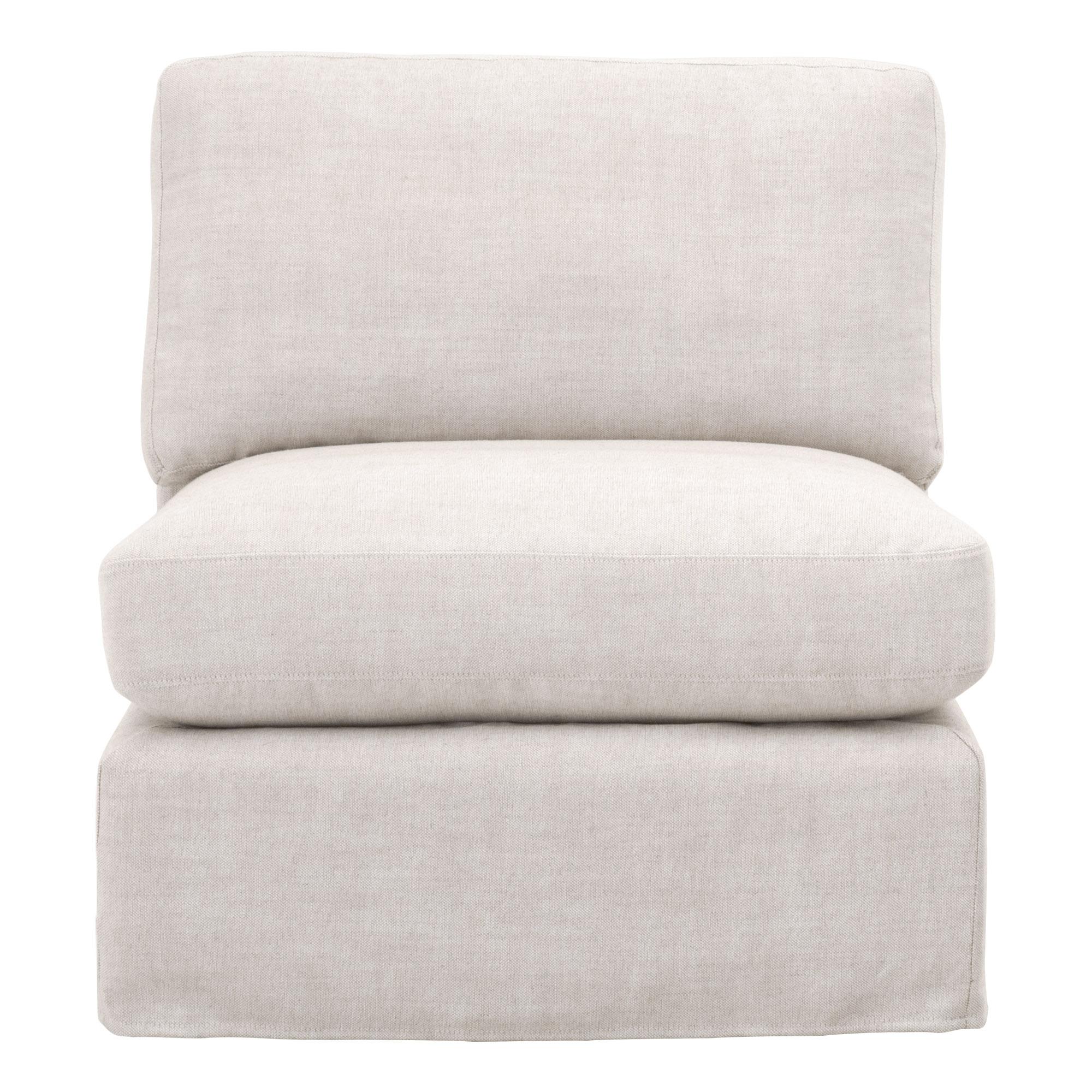 Lena Modular Slipcover 1-Seat Armless Chair large image 