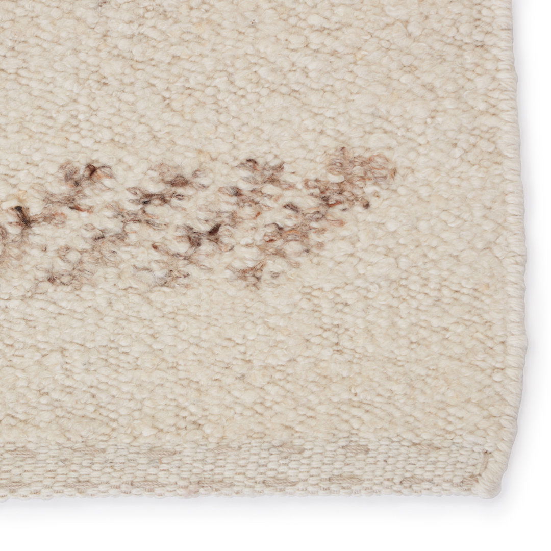 Jaipur Living Essek LEO02 Handmade Tribal Cream and Light Brown Area Rug (9'x12') large image 