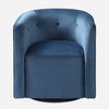 Mallorie Blue Swivel Chair thumbnail 0