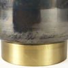 Caspian I Tall Blue Glass Antiqued Brass Bottom Vase thumbnail 6