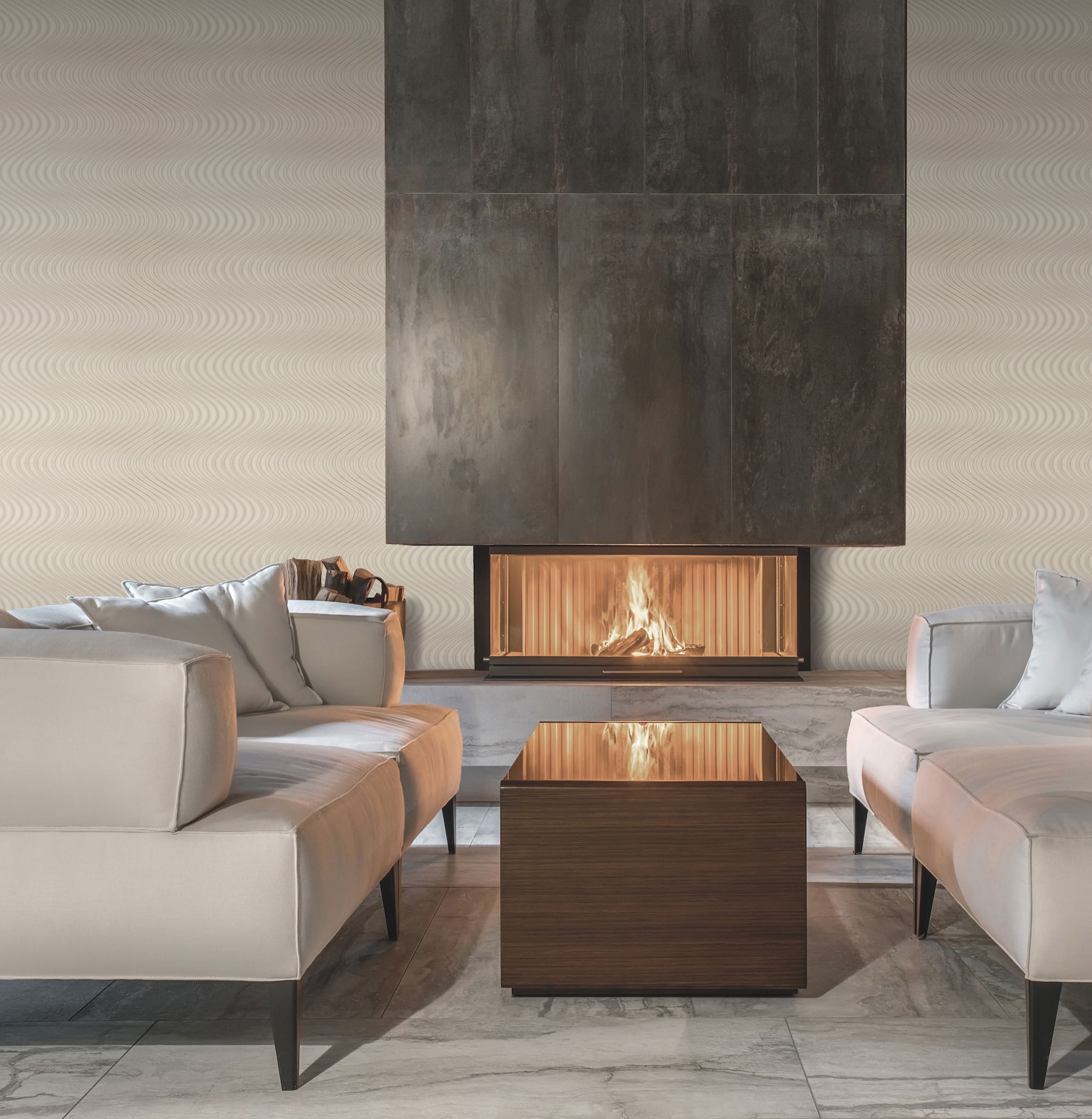 Ocean Swell Taupe & Beige Wallpaper, by York Wall, 34'6" length x 2'3.56" width x 0.02" depth View 3