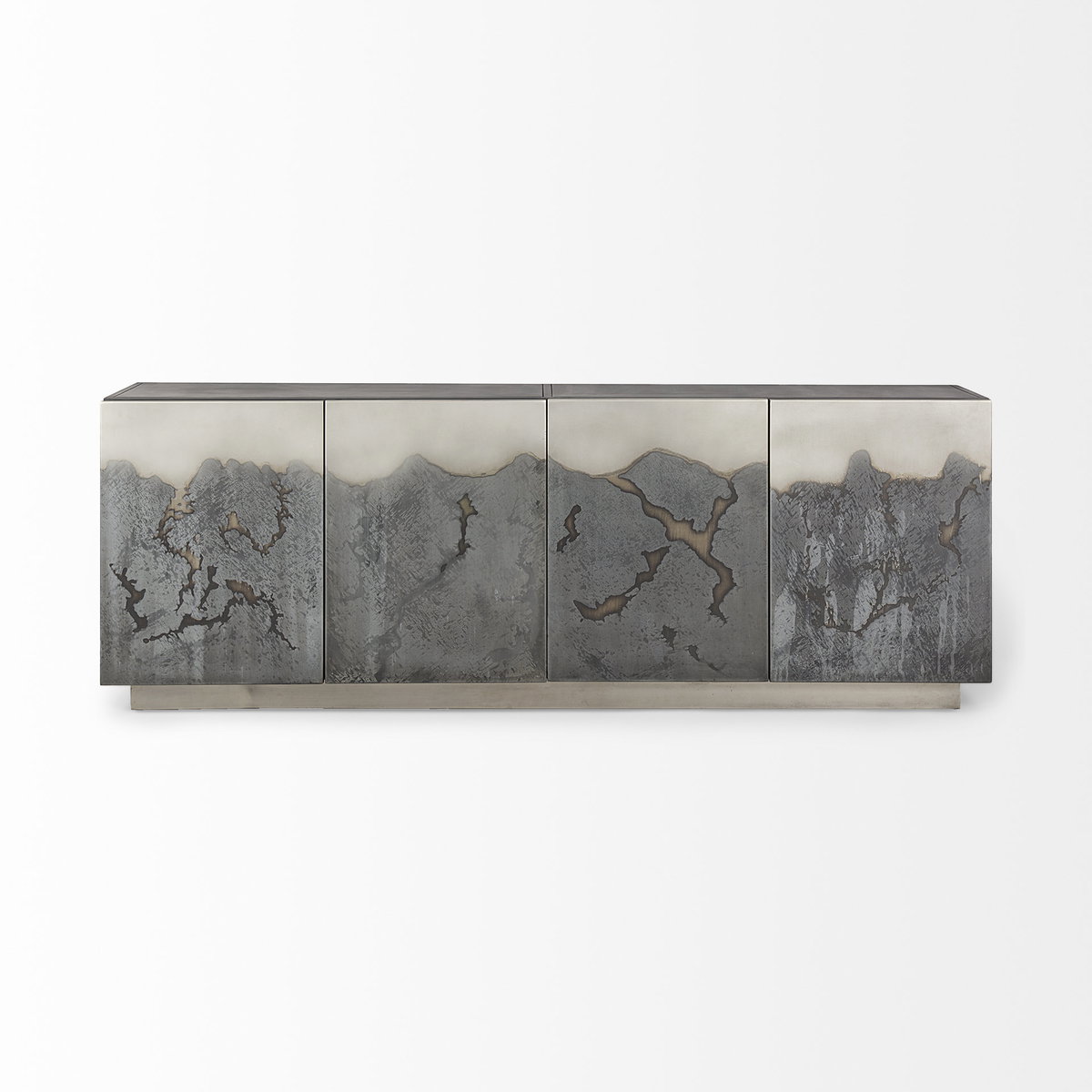 Roxdale  Acid Wash Metal Sideboard, Sideboards & Buffet by Mercana, 82" length x 18" width x 29" height View 6