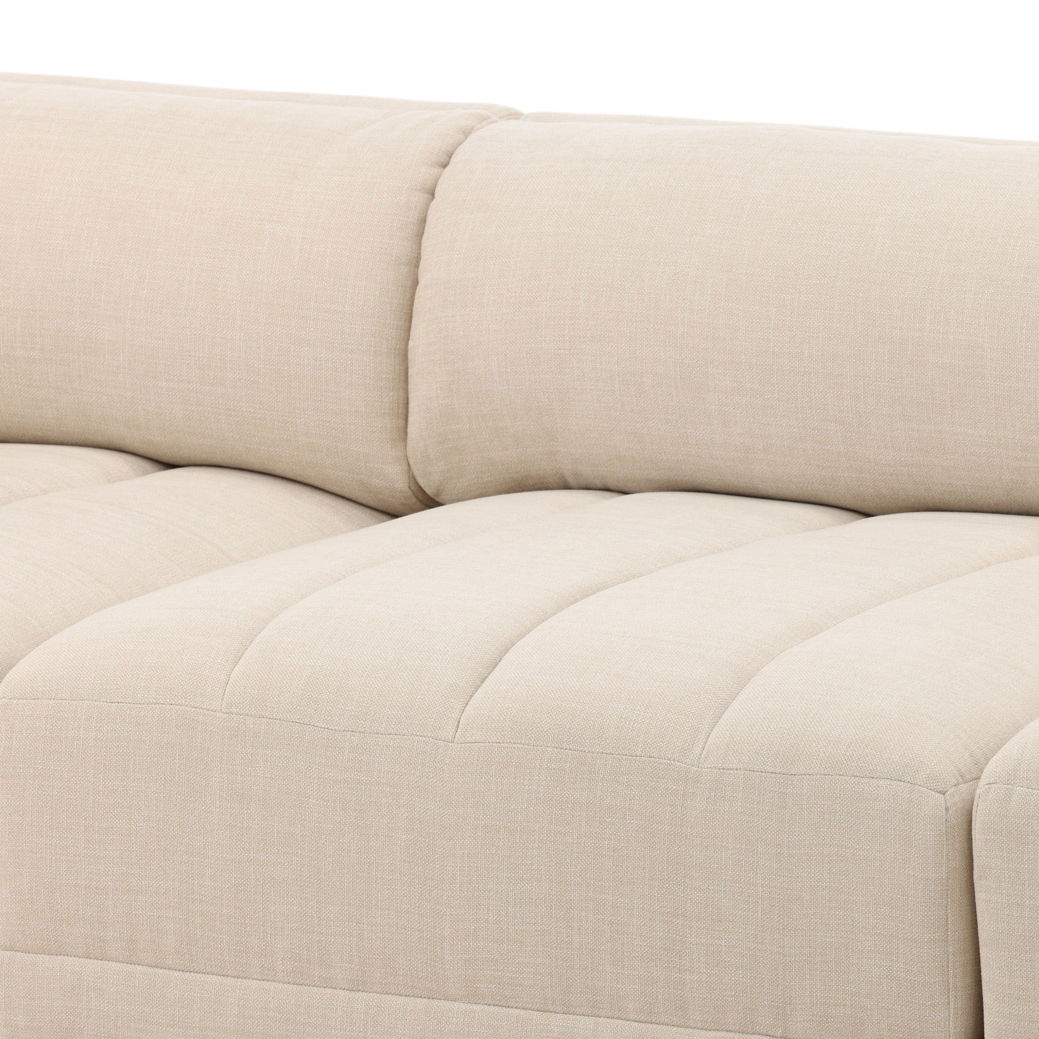 Magda Sofa Oatmeal C0, Sofas & Sectional by Dovetail, 113.5" width x 29.43" height x 40.5" depth View 6