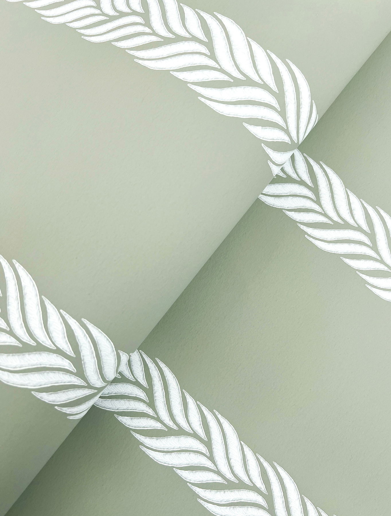 Braided Stripe Green Wallpaper large image 