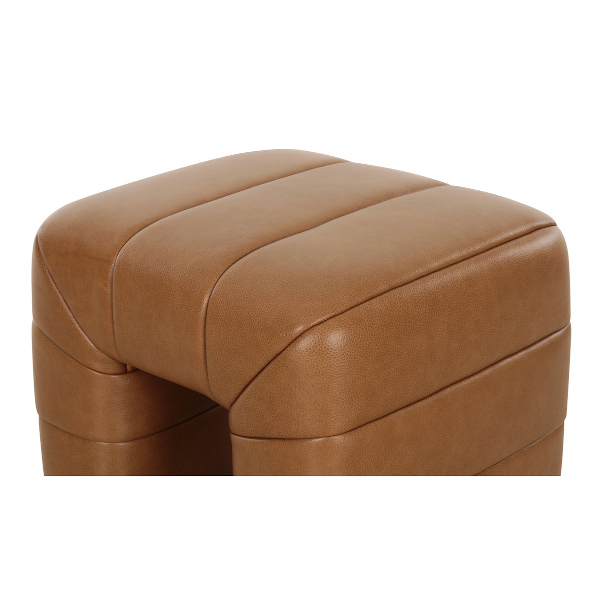Verity Stool Tan Leather, Counter & Bar Stool by Moe's Home, 23" width x 18" height x 20" depth View 4