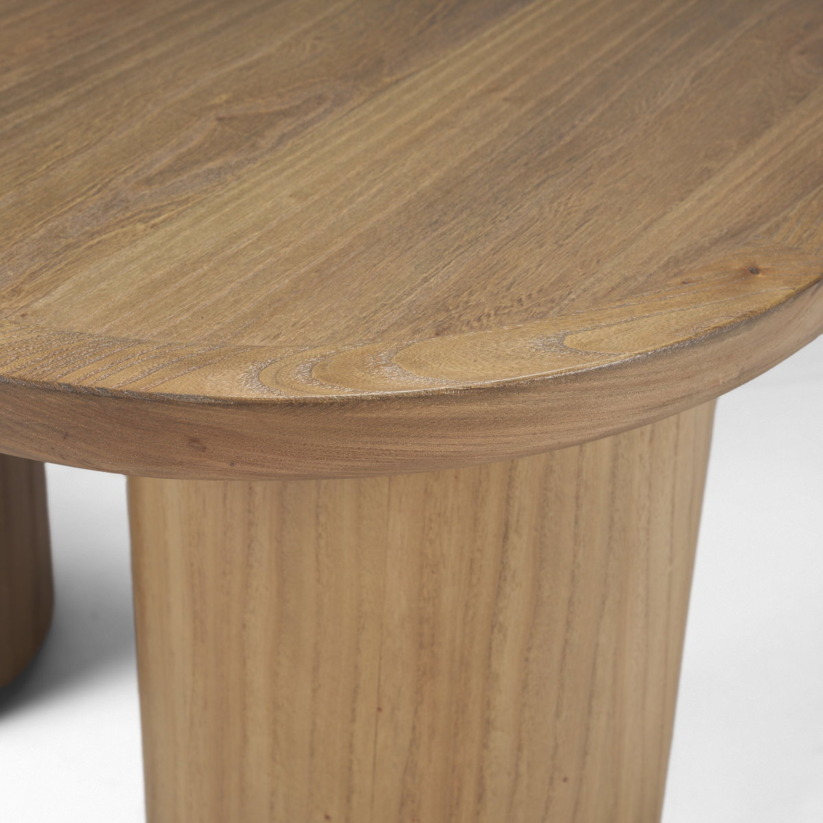 Tavi Rectangular Natural Brown with Column Legs Coffee Table, by Mercana, 55" length x 31.5" width x 16.5" height View 8