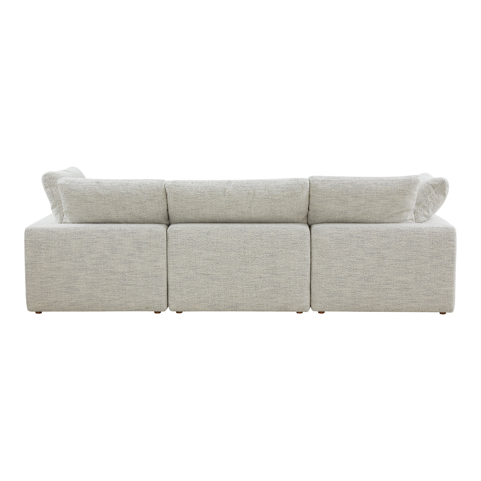 Terra Condo Lounge Modular Sectional Coastside Sand, Sectional Sofa by Moe's Home, 114" width x 32" height x 76" depth View 4