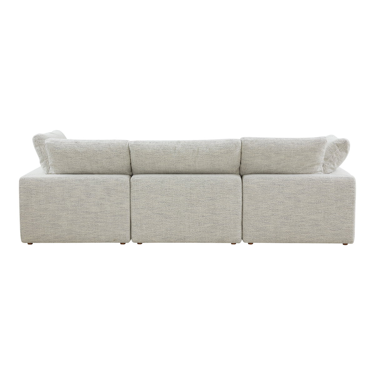 Terra Condo Lounge Modular Sectional Coastside Sand, Sectional Sofa by Moe's Home, 114" width x 32" height x 76" depth View 4