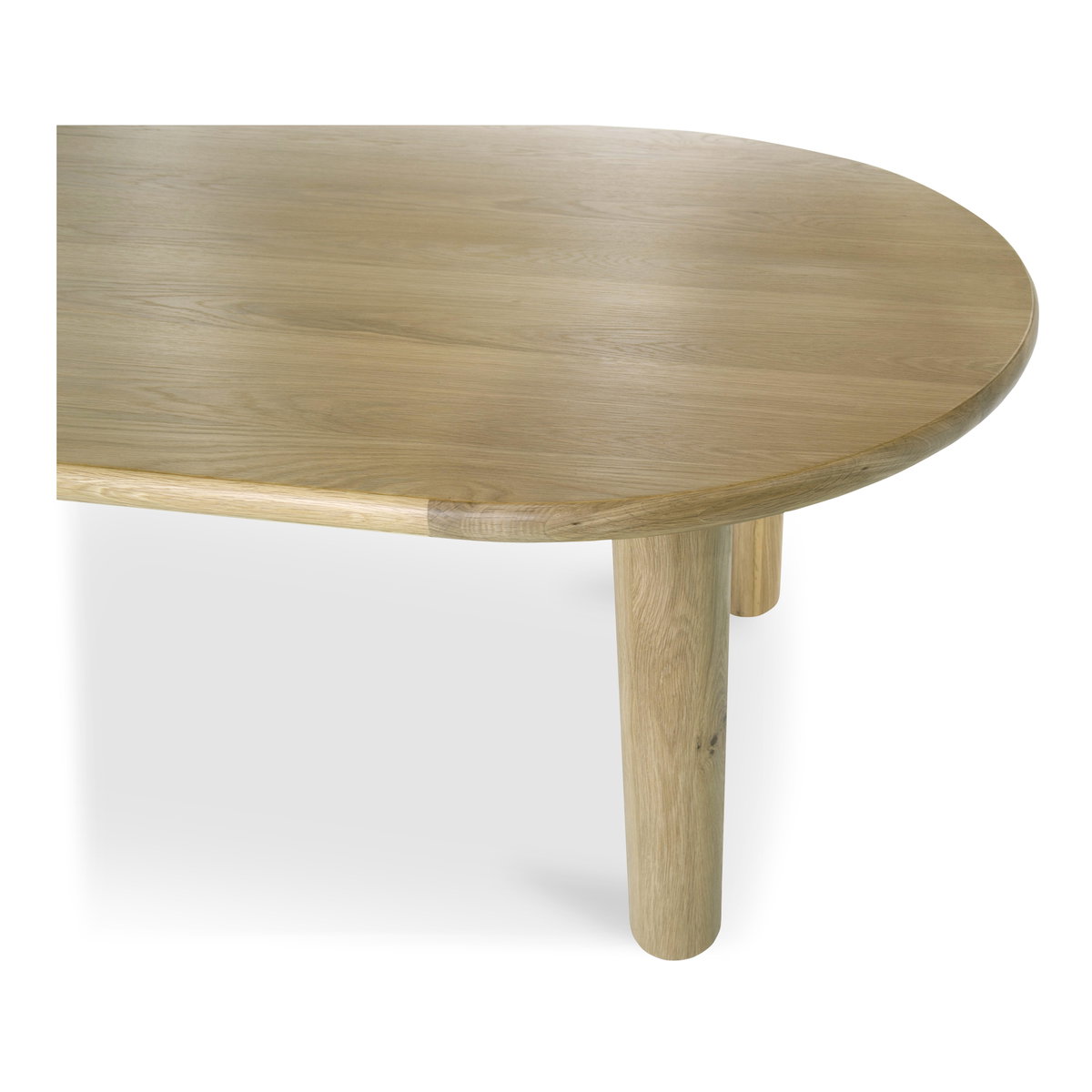 Milo Small Dining Table Oak, by Moe's Home, 78" width x 29.5" height x 39" depth View 4