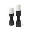 Bolton I  Black Metal Table Candle Holders, Candles & Candle Holder by Mercana, 3.94" length x 3.94" width x 10.63" height thumbnail 1