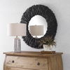 Teak Branch Black Round Mirror thumbnail 3