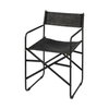 Direttore Curved Back Dining Side Chair | Black Leather with Black Iron, Dining Chair by Mercana, 19.25" length x 20" width x 31" height thumbnail 1