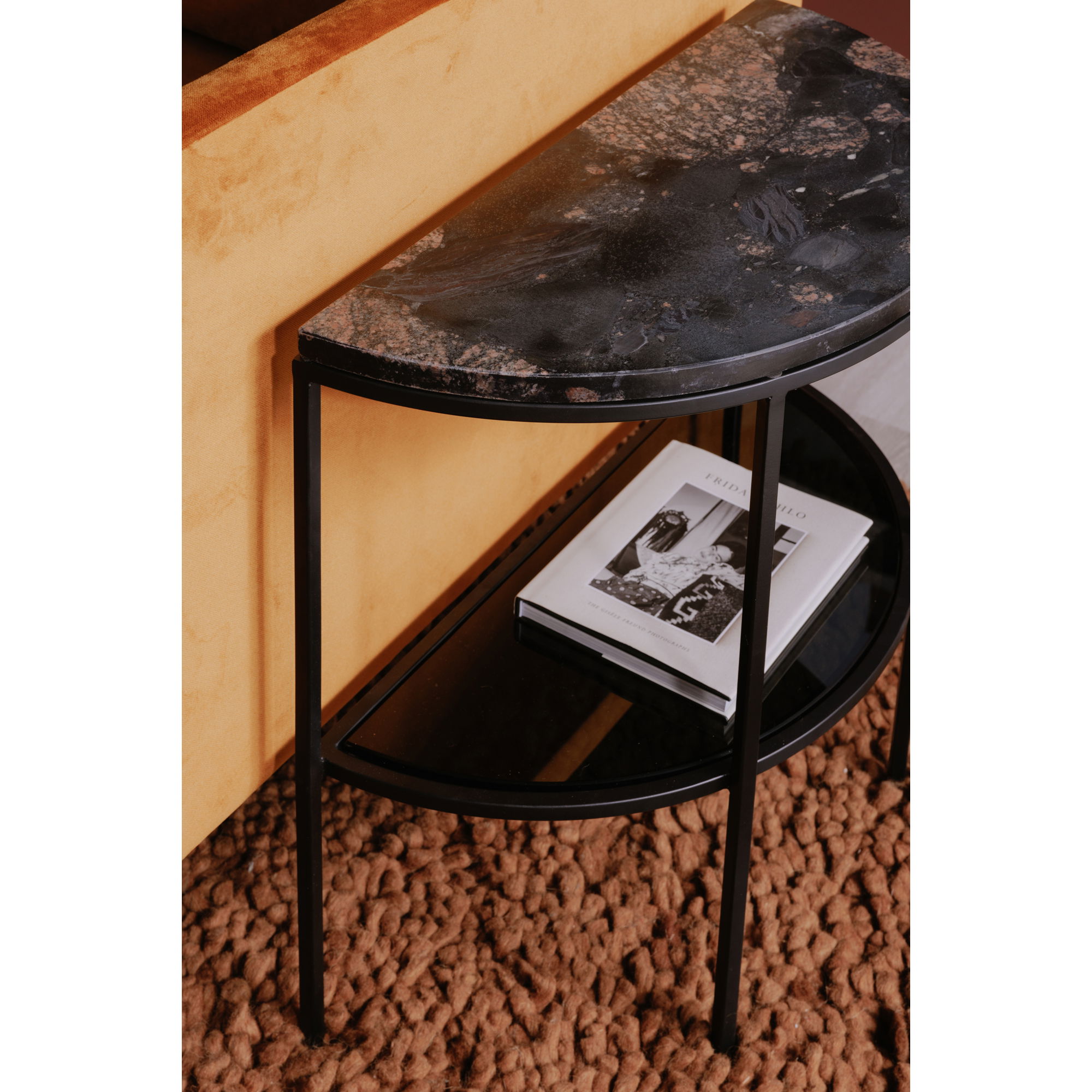Aurora Side Table Black Marble large image 