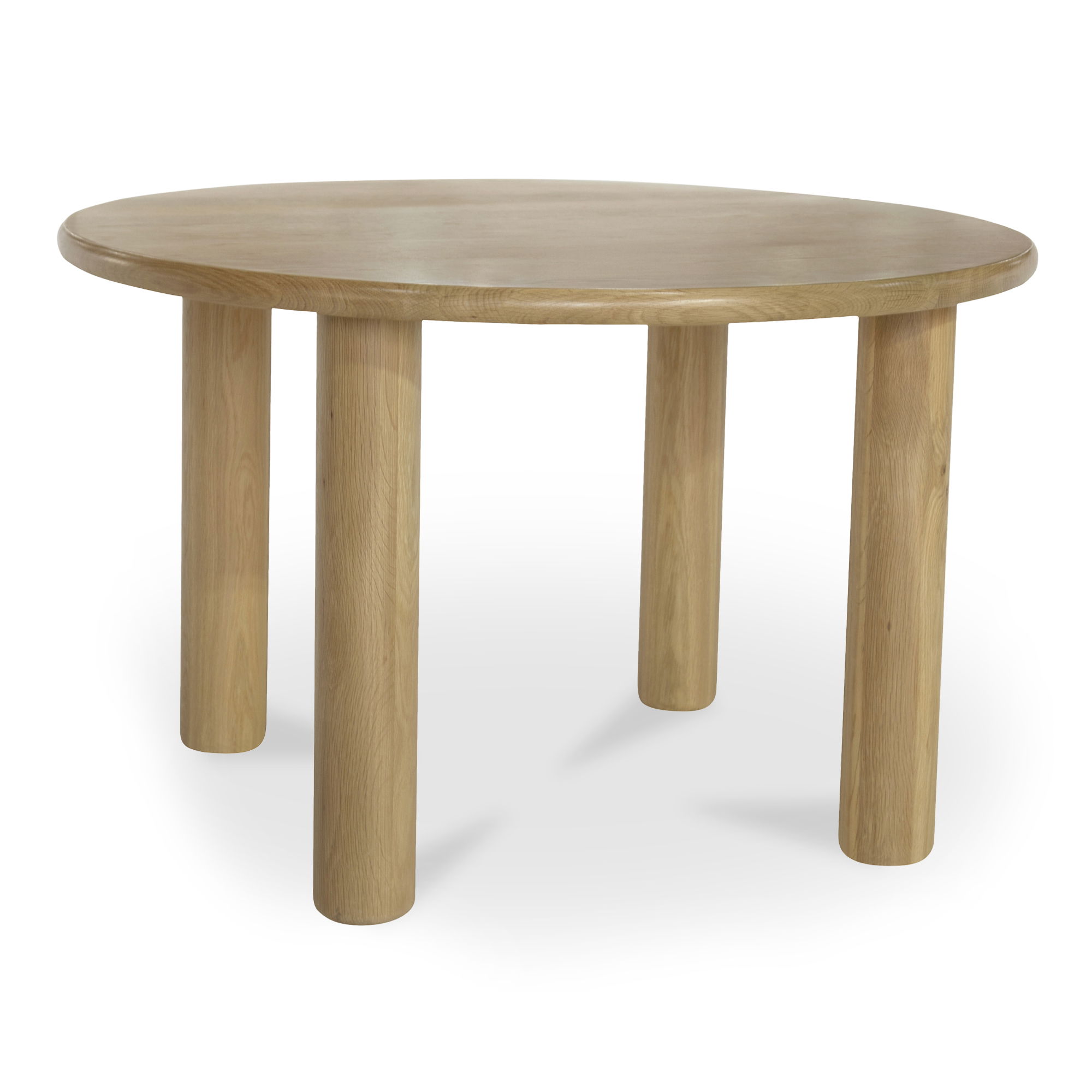 Milo Round Dining Table Oak, by Moe's Home, 48" width x 29.5" height x 48" depth View 2
