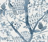 Peacock Block Print Blue Wallpaper thumbnail 0