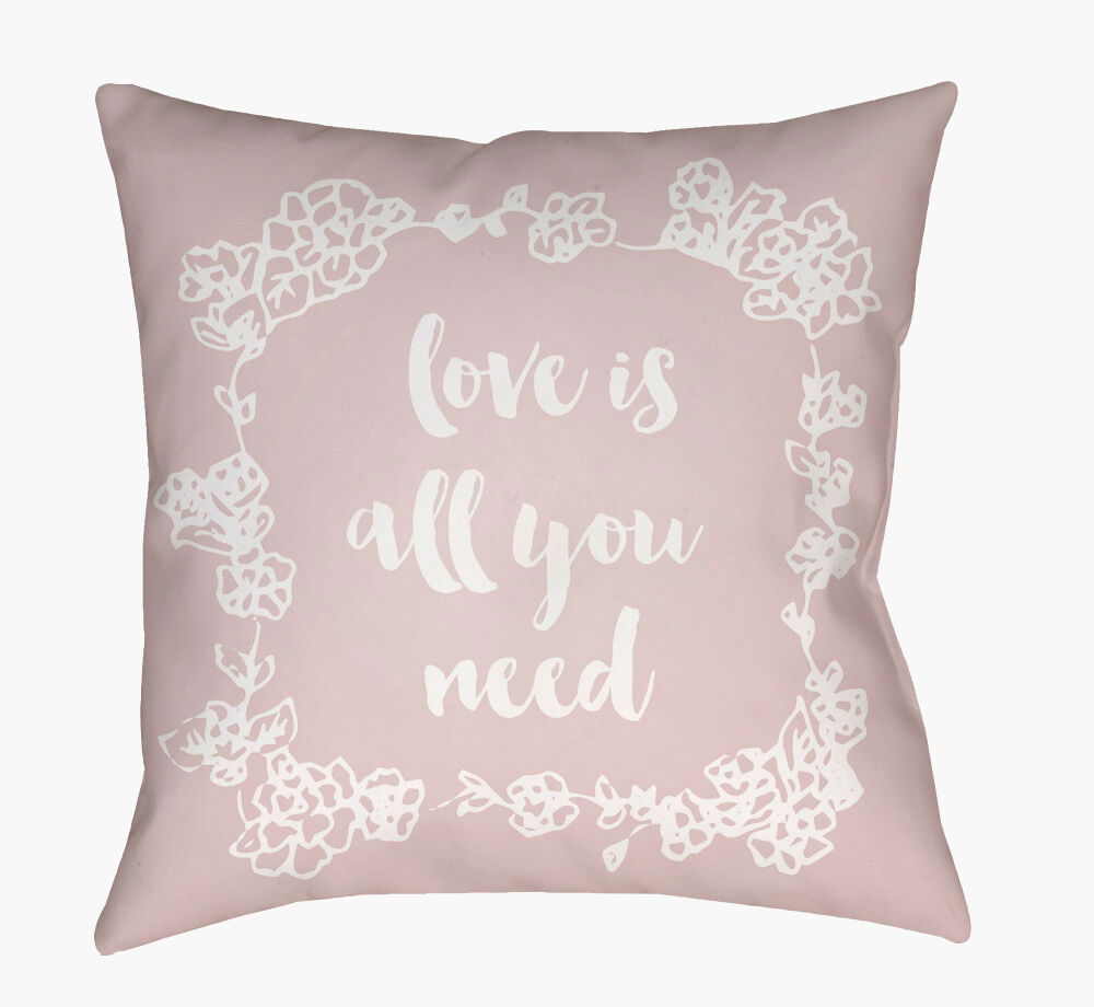 Love All You Need Accent Pillow, Decorative Pillow by Surya, 18" length x 18" width