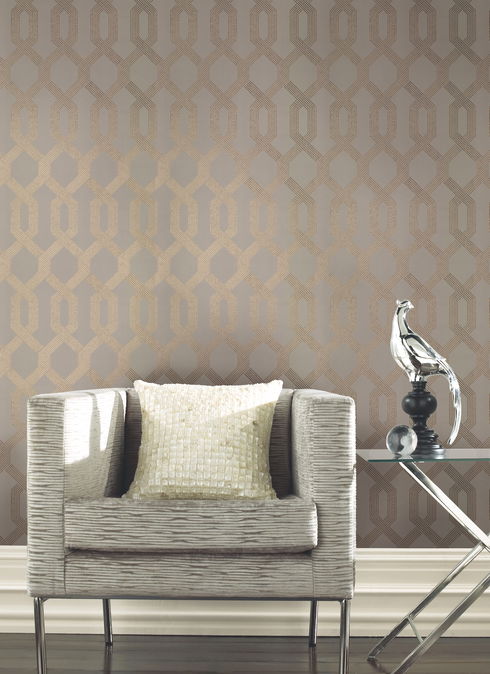 Viva Lounge Gold Metallic Wallpaper