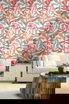 Kinetic Tropical Coral & Beige Peel & Stick Wallpaper thumbnail 3