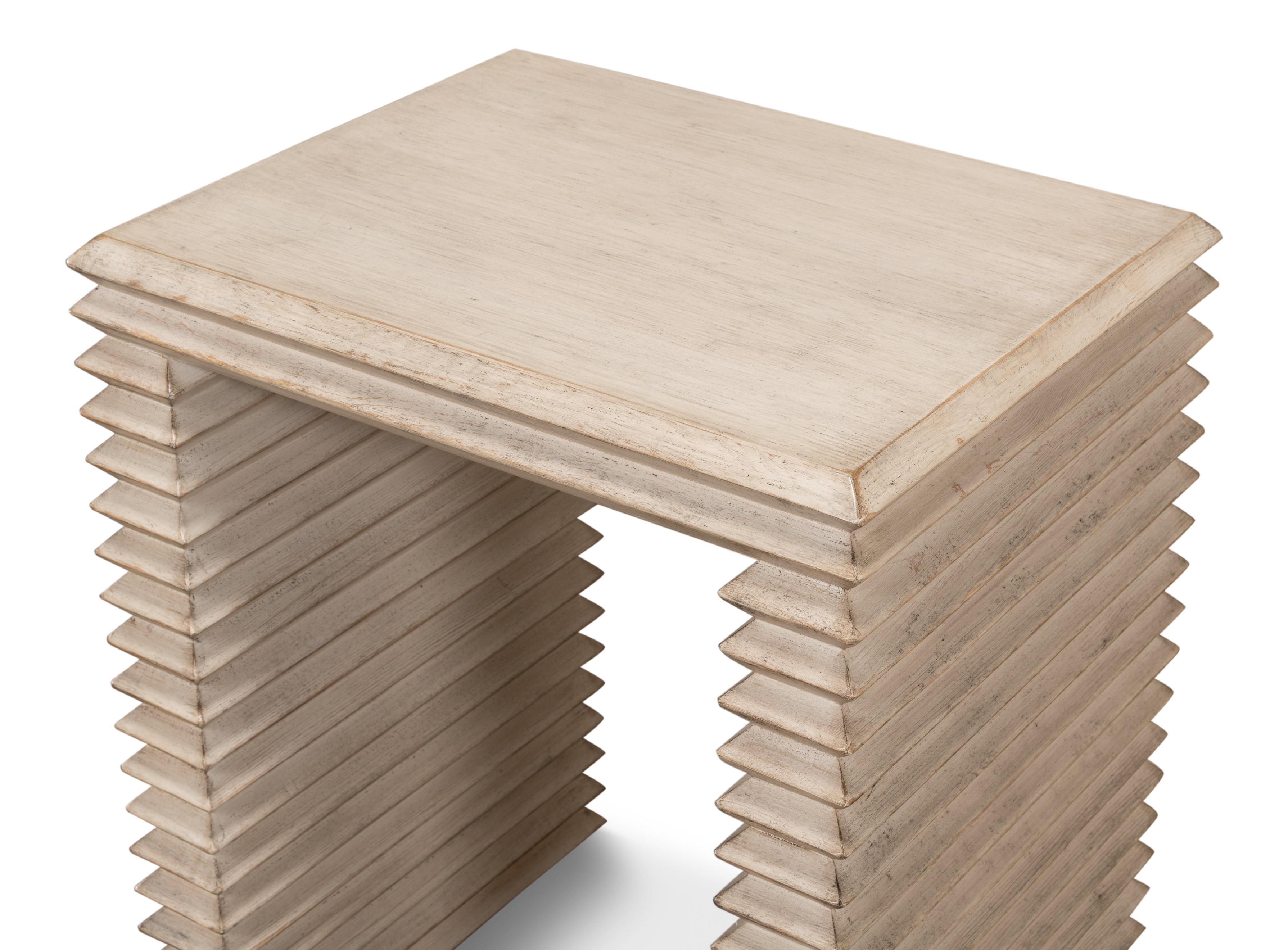 *Stacked Side Table, Stone Grey, Side & End Table by Sarreid, 20" length x 16" width x 24" height View 25