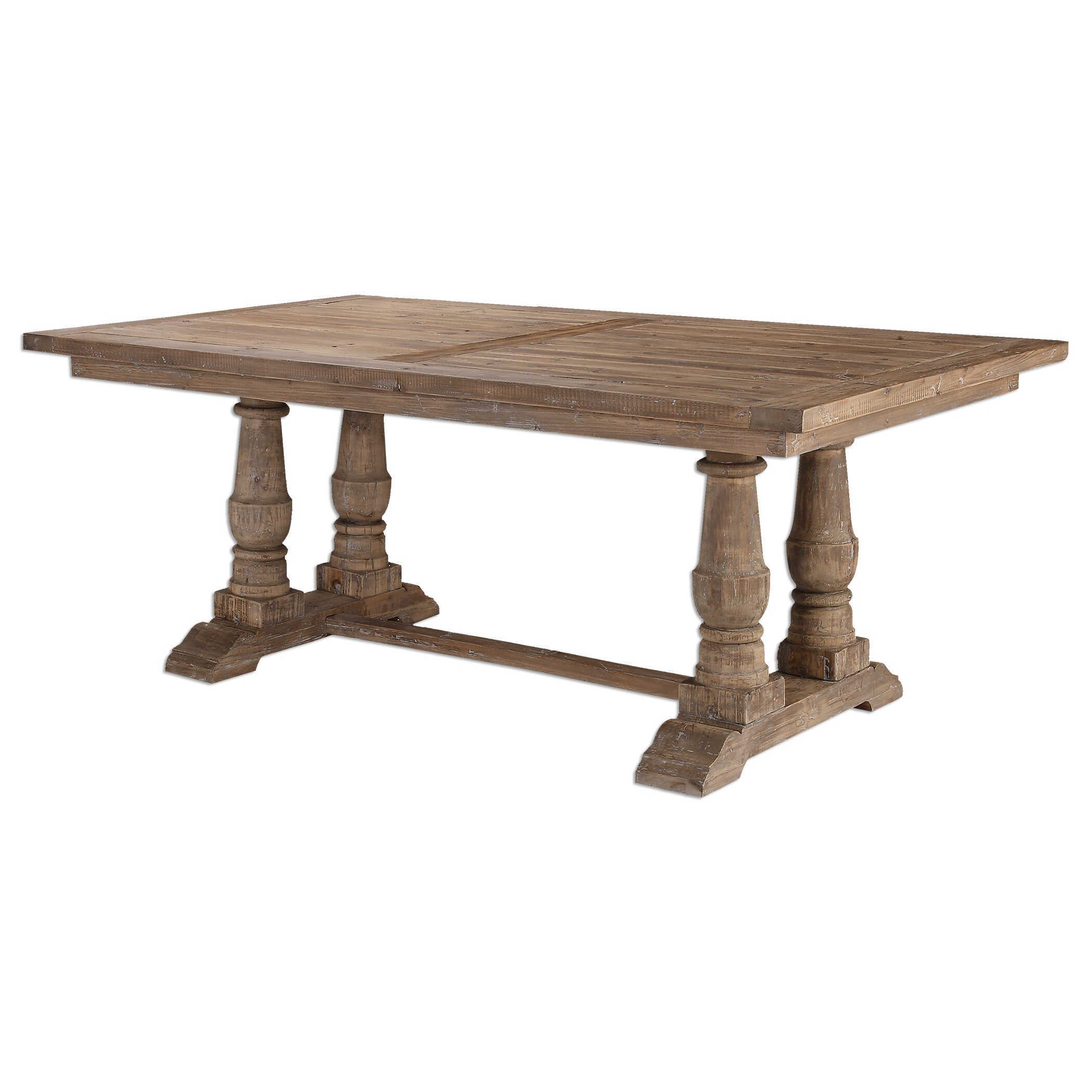 Stratford Salvaged Wood Dining Table, Furniture by Uttermost, 76" width x 30" height x 43" depth View 4