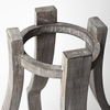 Brillion Large Rustic Wood Metal Table Candle Holder thumbnail 6