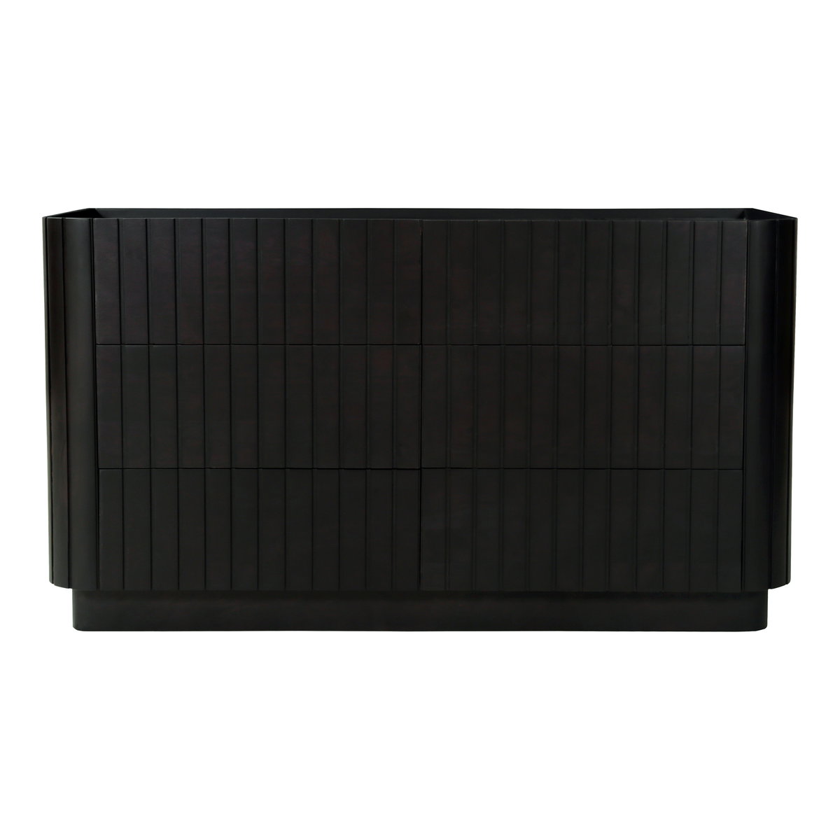 Povera 6 Drawer Dresser Black, by Moe's Home, 51" width x 28" height x 20" depth View 1