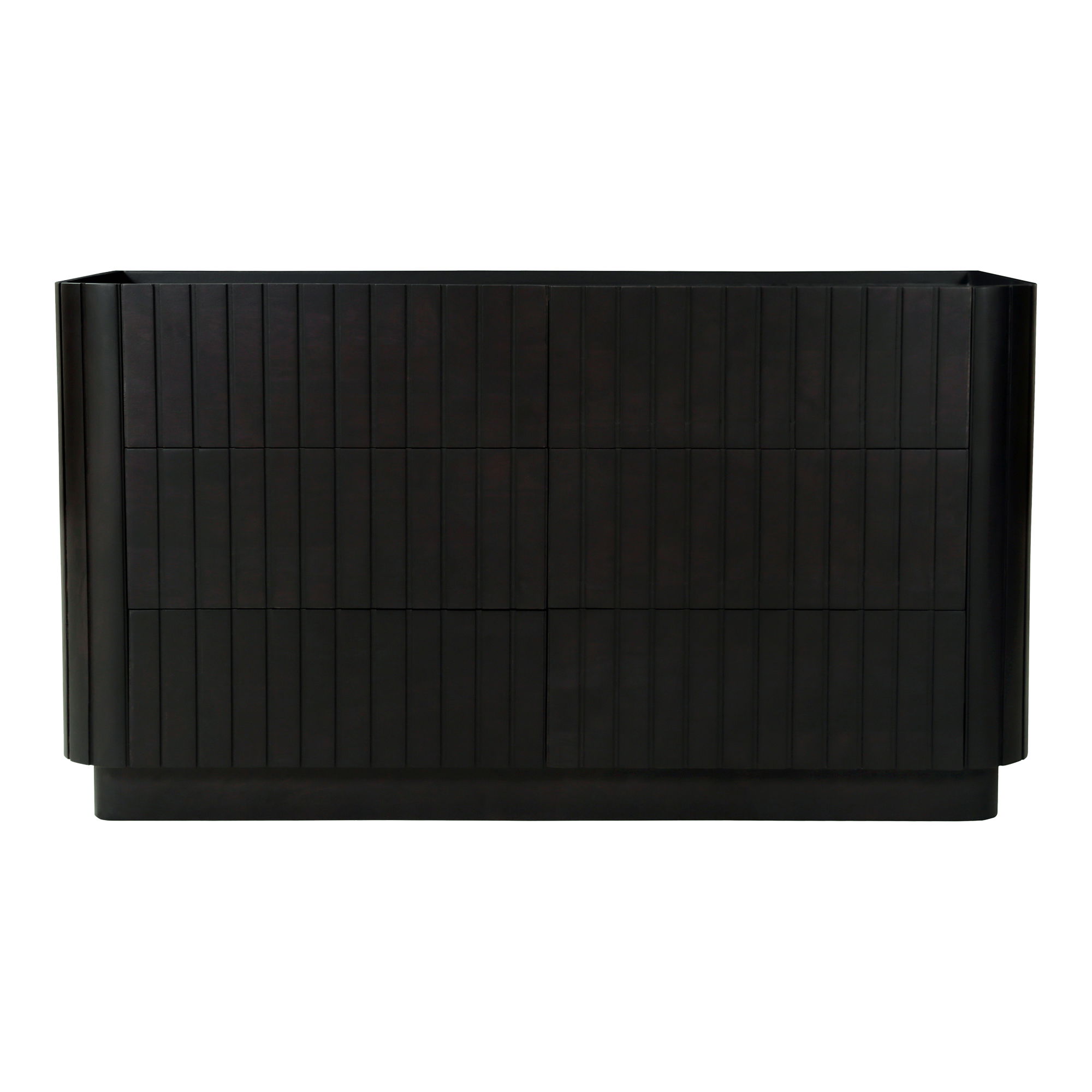 Povera 6 Drawer Dresser Black large image 